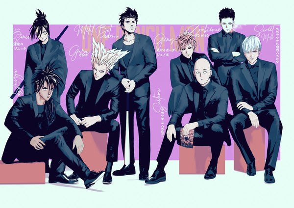Tableau One Punch Man Heros En Costumes
