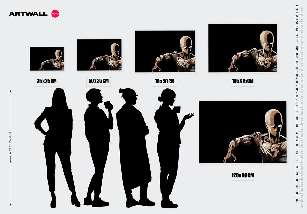 Tableau One Punch Man Personnage Serein Muscle