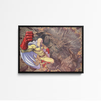 Tableau One Punch Man Superheros Contre Monstre