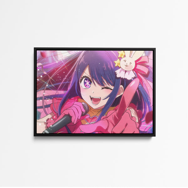 Tableau Oshi No Ko Chanteuse Etoilee Dynamique — Toile sur châssis