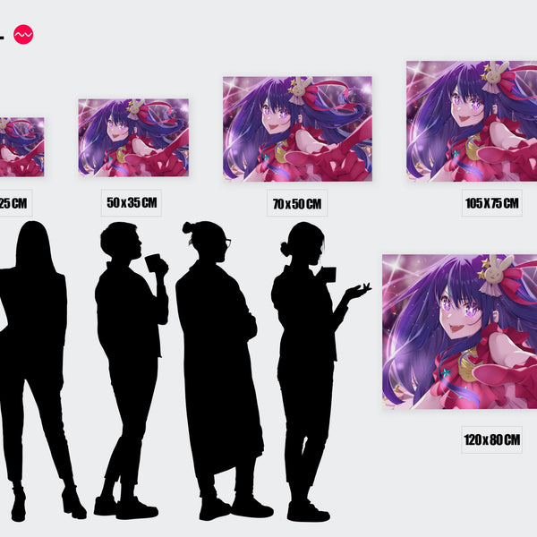 Tableau Oshi No Ko Idole Souriant Etoile — Toile sur châssis