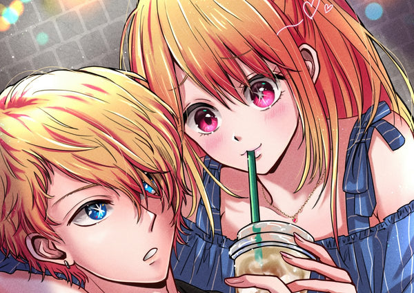 Tableau Oshi No Ko Partage Boisson Amoureuse