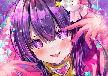 Tableau Oshi No Ko Regards Etoiles Roses