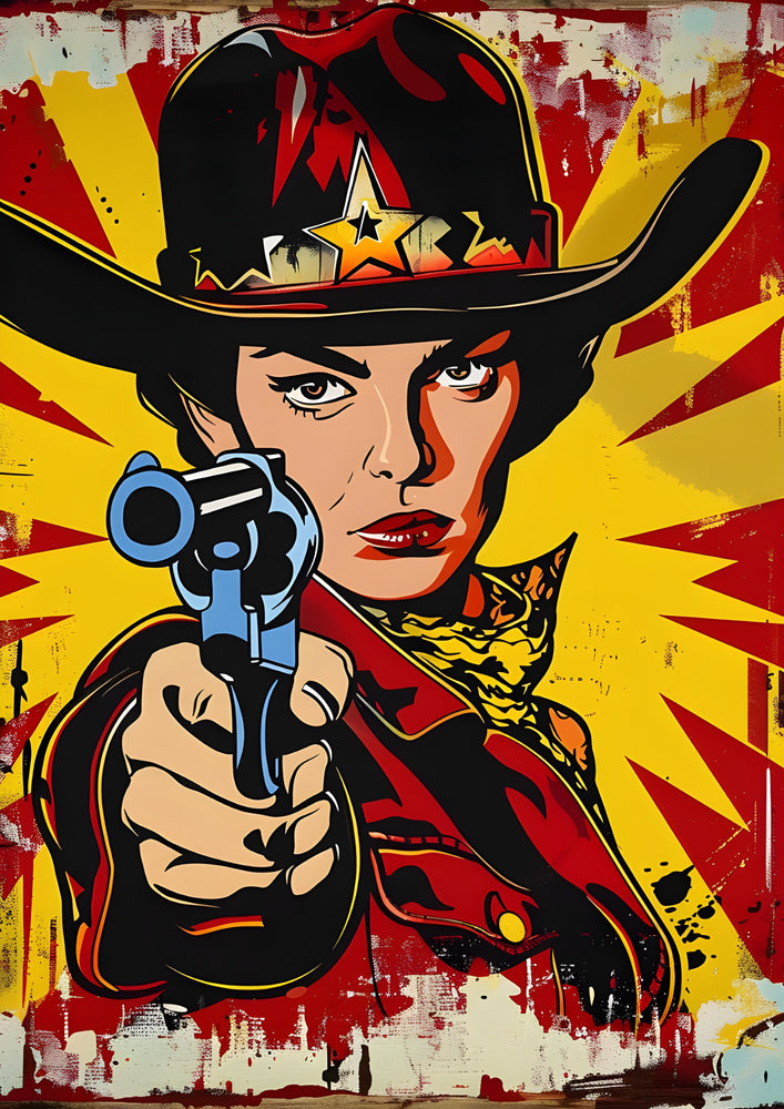 Tableau Cowboy Pistolet