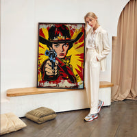 Tableau Cowboy Pistolet