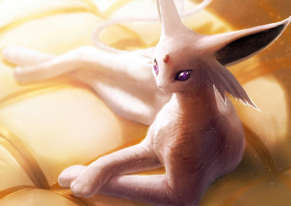 Tableau Pokemon Chat Mystique Lumineux