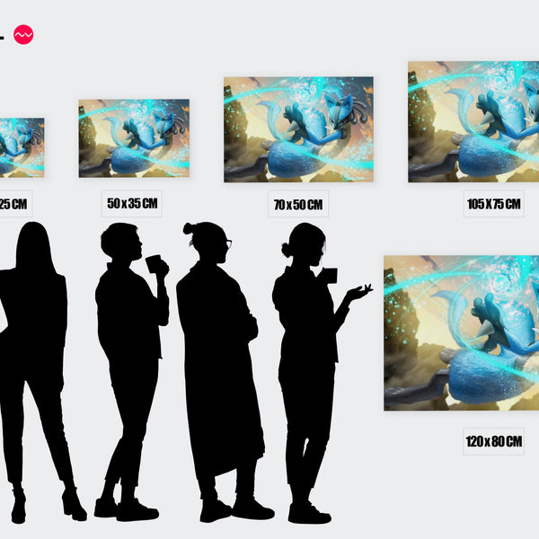 Tableau Pokemon Creature Energetique Magique — Toile sur châssis