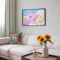 Tableau Pokemon Creature Rose Celeste