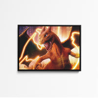 Tableau Pokemon Dragon Enflamme Urbain