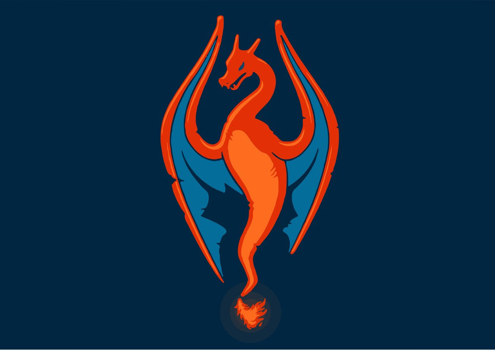 Tableau Pokemon Dragon Flamboyant Aile