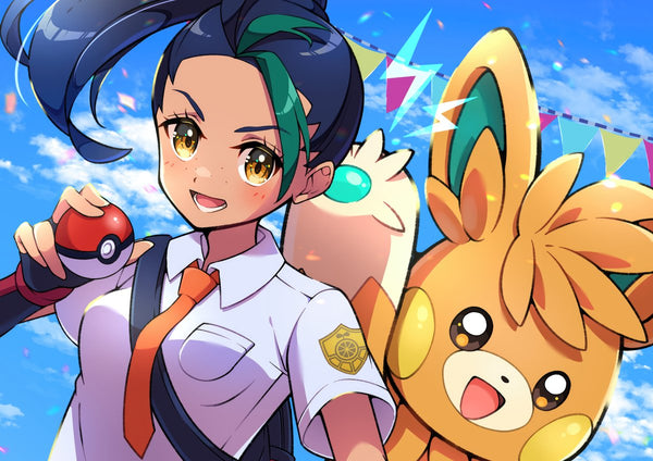 Tableau Pokemon Dresseuse Et Pikachu