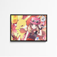 Tableau Pokemon Dresseuse Et Pokemon