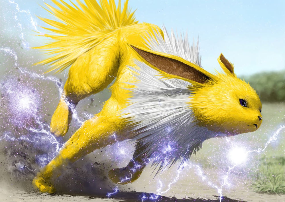 Tableau Pokemon Eclair Jaune Fulgurant - - Artwall and co