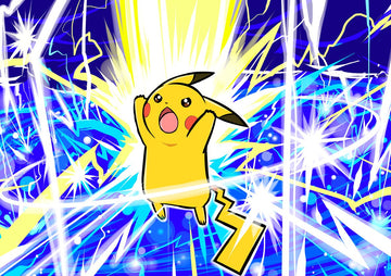 Tableau Pokemon Pikachu Electrisant Eclair