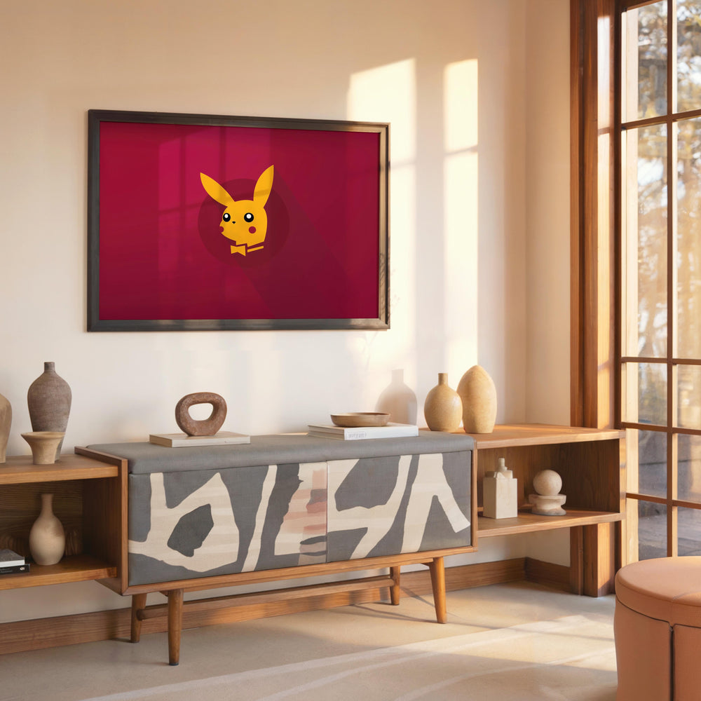 Tableau Pokemon Pikachu Elegant Minimaliste