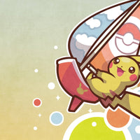 Tableau Pokemon Pikachu Surfe Joyeusement