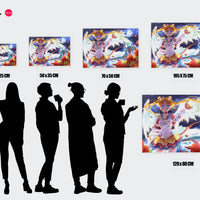 Tableau Sailor Moon Guerriere Ailee Lunaire