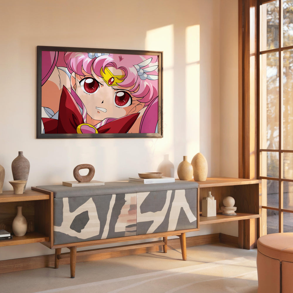 Tableau Sailor Moon Guerriere Determinee Roses