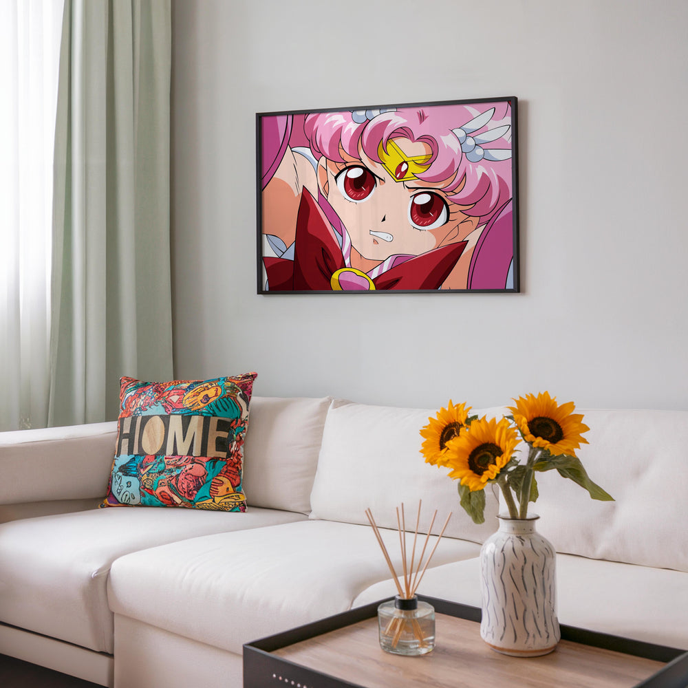 Tableau Sailor Moon Guerriere Determinee Roses