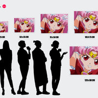 Tableau Sailor Moon Guerriere Determinee Roses