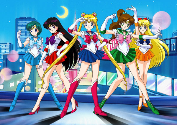 Tableau Sailor Moon Guerrieres Lunaires Unies