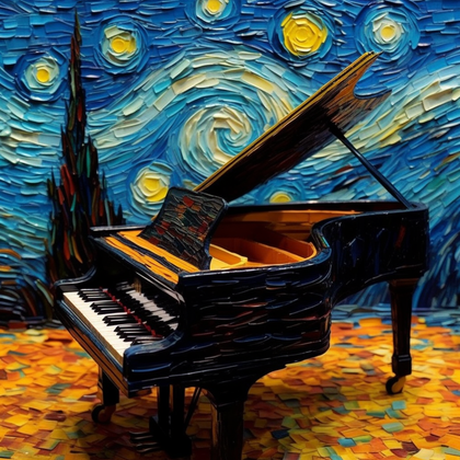 Eloquent Piano Masterpiece-Canvas-artwall-Artwall