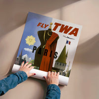 L'impression présentée en poster, sans encadrement, sur un mur neutre.