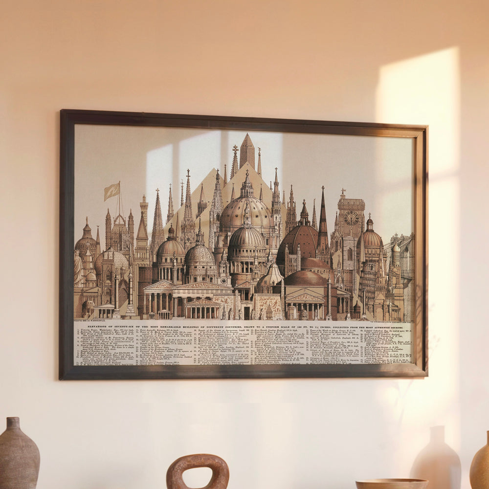 Le tableau accroché en situation dans un intérieur meublé.