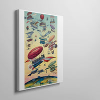 Le tableau accroché en situation dans un intérieur meublé.