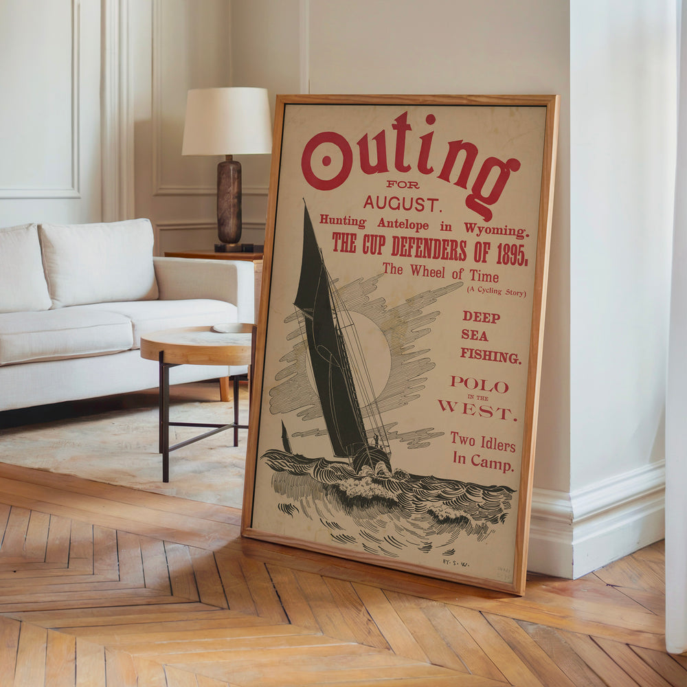 Le tableau accroché en situation dans un intérieur meublé.