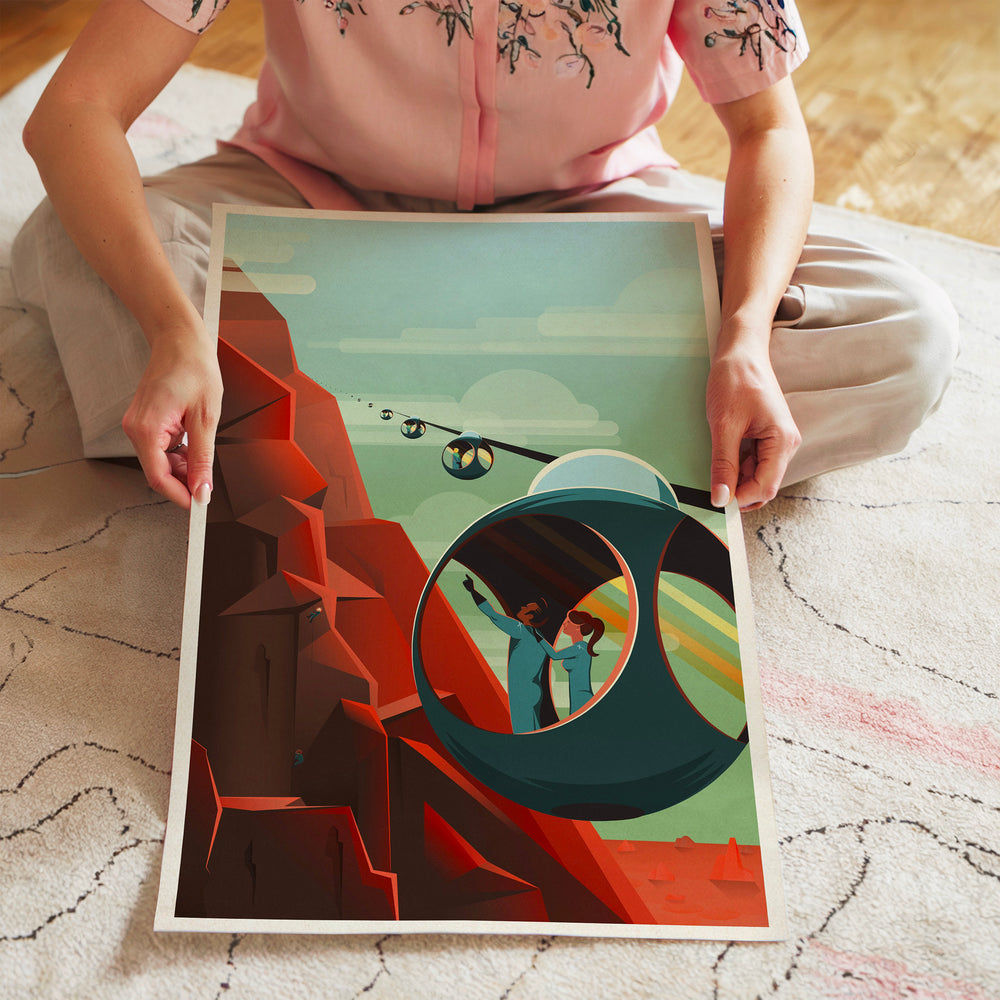 L'impression présentée en poster, sans encadrement, sur un mur neutre.
