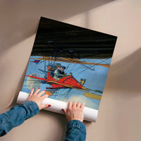 L'impression présentée en poster, sans encadrement, sur un mur neutre.