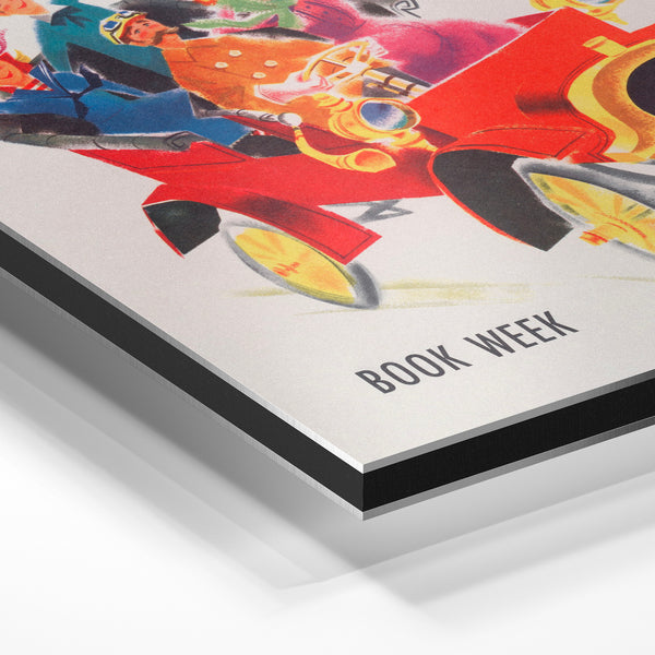 Hurray for Books ! Affiche vintage rétro — Aluminium Dibond