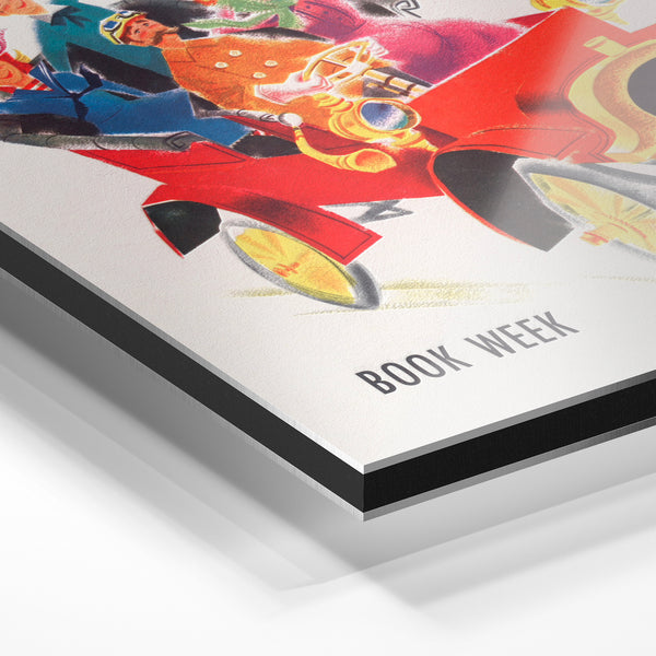 Hurray for Books ! Affiche vintage rétro — Aluminium Dibond relief 3D