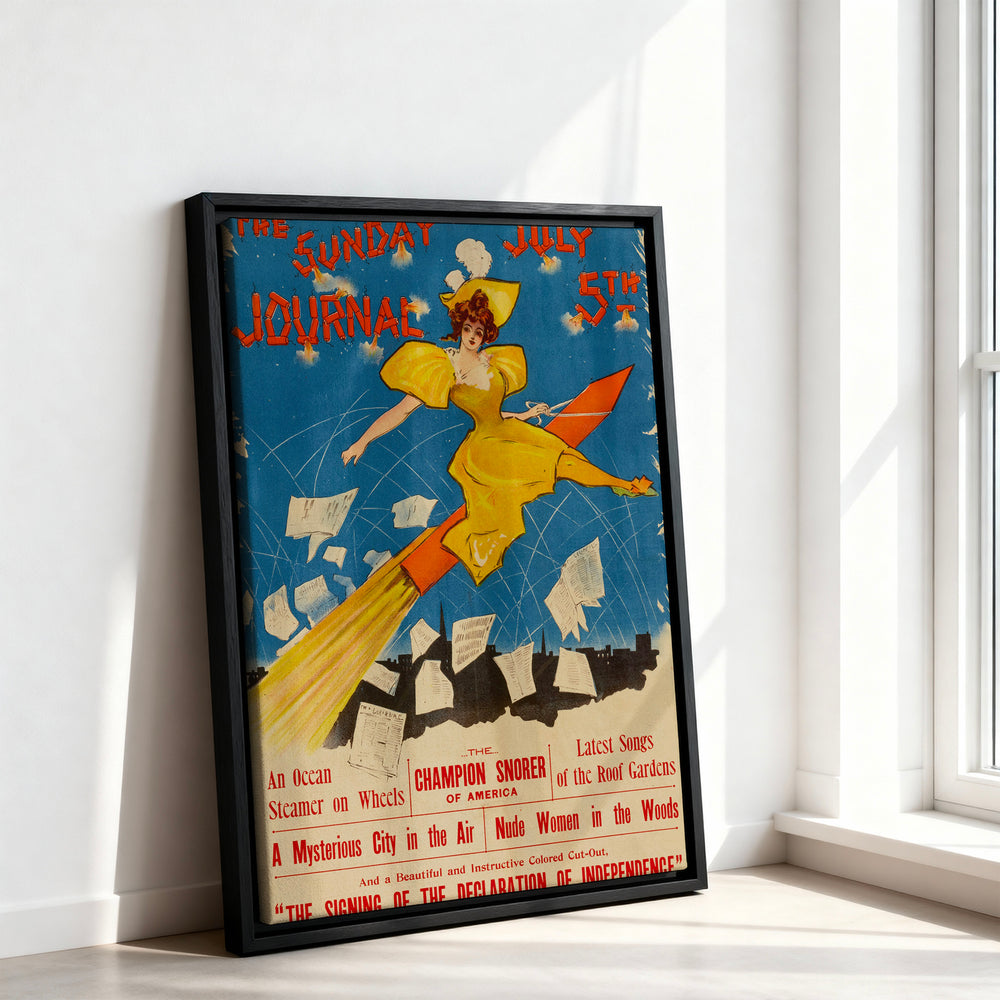 Le tableau accroché en situation dans un intérieur meublé.