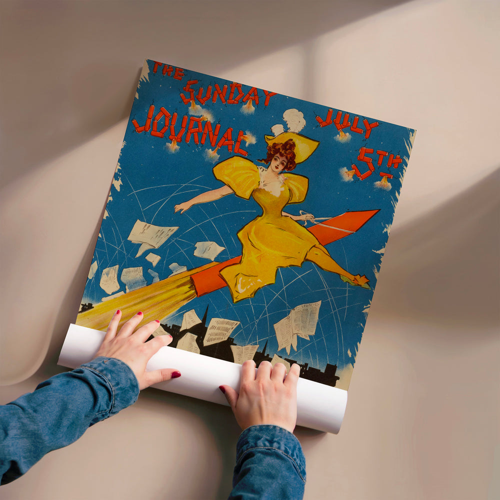 L'impression présentée en poster, sans encadrement, sur un mur neutre.