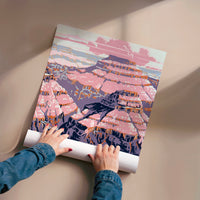 L'impression présentée en poster, sans encadrement, sur un mur neutre.