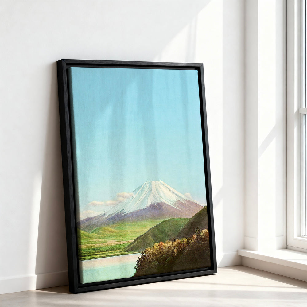 Le tableau accroché en situation dans un intérieur meublé.