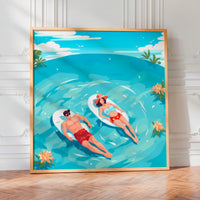 L'impression présentée en poster, sans encadrement, sur un mur neutre.
