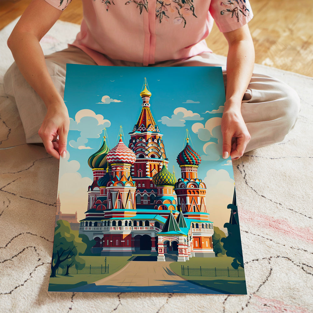 L'impression présentée en poster, sans encadrement, sur un mur neutre.