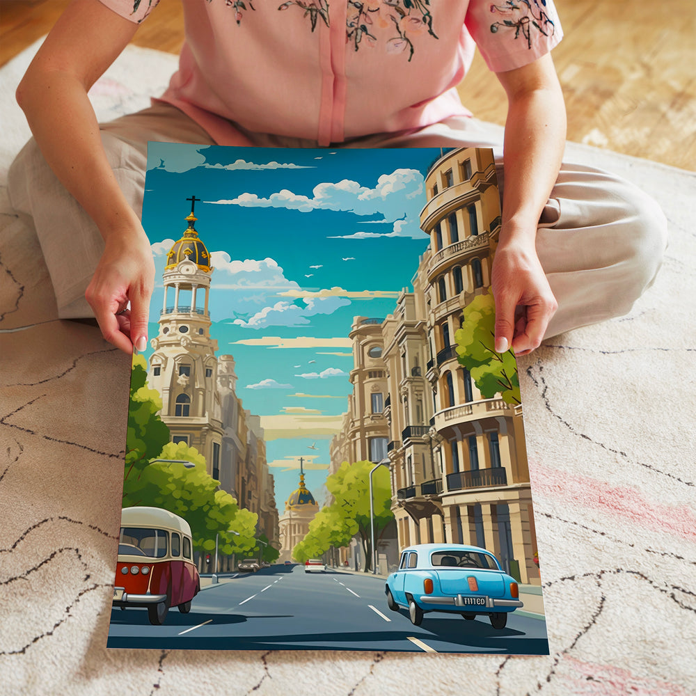 L'impression présentée en poster, sans encadrement, sur un mur neutre.