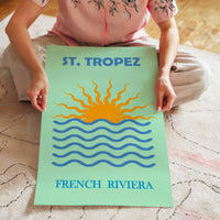 L'impression présentée en poster, sans encadrement, sur un mur neutre.