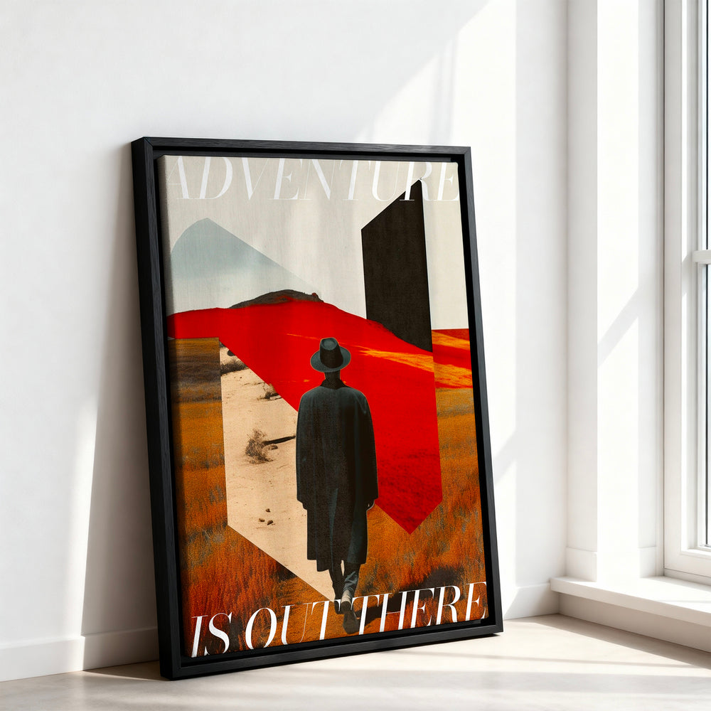 Le tableau accroché en situation dans un intérieur meublé.