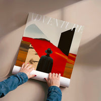 L'impression présentée en poster, sans encadrement, sur un mur neutre.