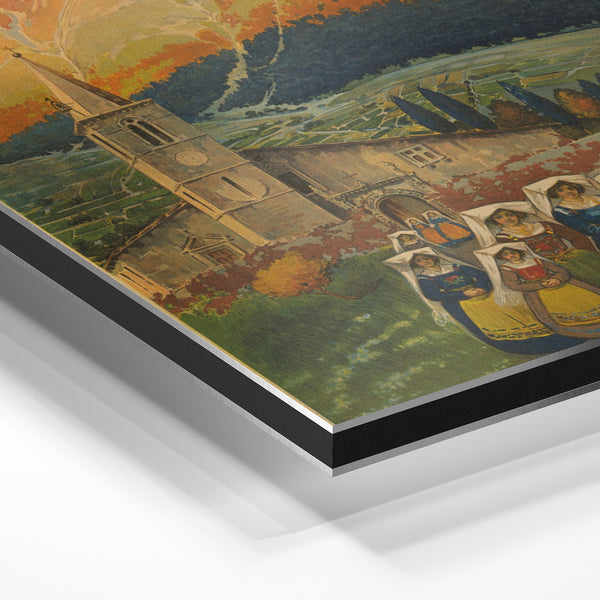 Affiche Abruzzo, vallée alpine et traditions — Aluminium Dibond