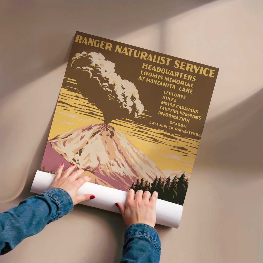 L'impression présentée en poster, sans encadrement, sur un mur neutre.