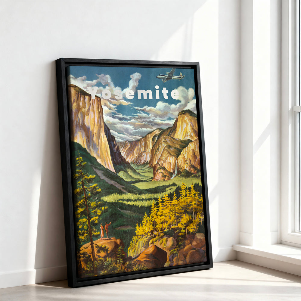Le tableau accroché en situation dans un intérieur meublé.