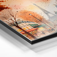 Gros plan du relief : la surépaisseur d'encre en lumière rasante sur aluminium Dibond.
