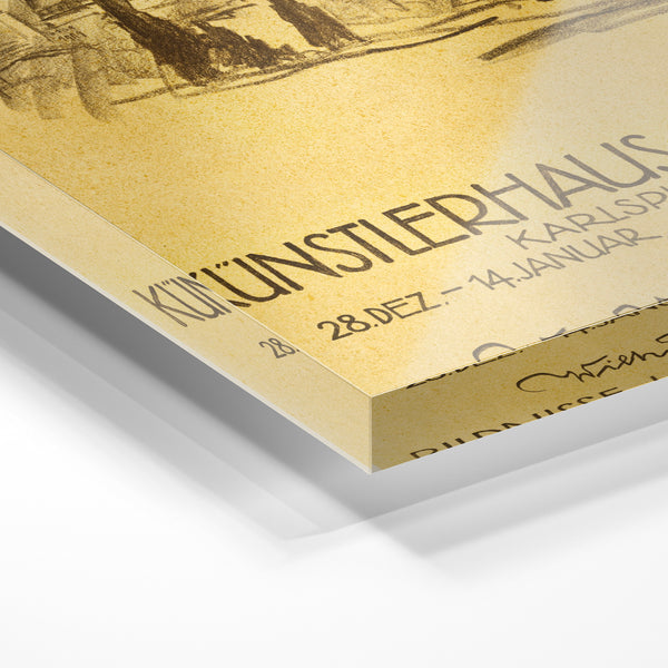 Affiche exposition Kunstlerhaus Vienne, style Art nouveau — Verre acrylique