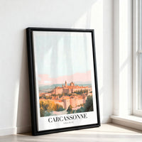 Le tableau accroché en situation dans un intérieur meublé.